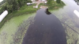 aerial view over water 2