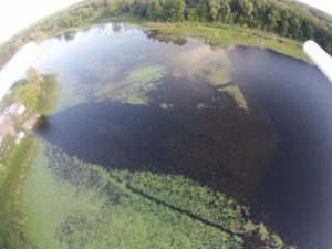 aerial view over water 3