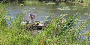 Underwater mower for aquatic weed control